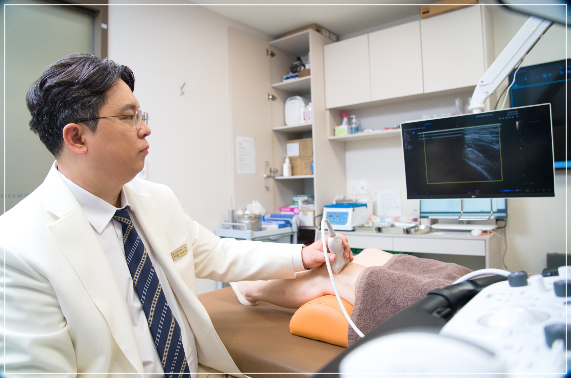 류마티스 관절염 진단 무릎 관절 초음파 검사